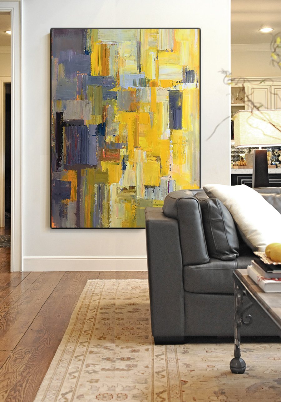 Palette Knife Contemporary Art #L53B - Click Image to Close